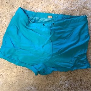 Blue swim shorts